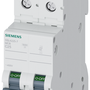 Magnetothermal circuit breaker 400 V 10 kA, 2-pole, C, 25 A