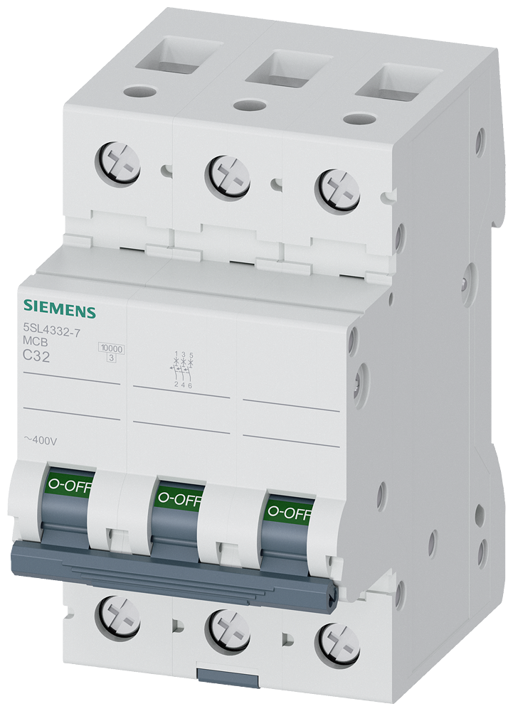 Automático magnetotérmico 400 V 10 kA, de 3 polos, C, 32 A