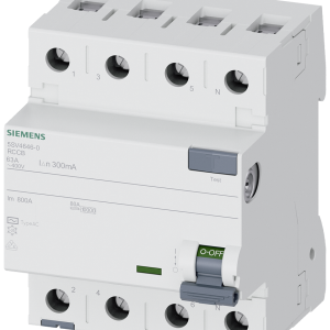 Residual current circuit breaker, 4-pole, type AC, In: 63 A, 300 mA, U AC: 400 V