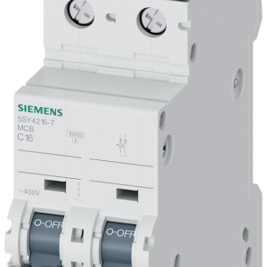 Magnetothermal circuit breaker 400 V 10 kA, 2-pole, C, 16 A, T=70 mm