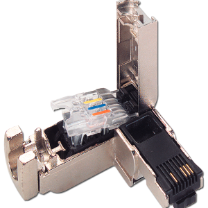 IE FC RJ45 Plug 90 2x2, RJ45 connector with FC connection system, 90 degrees, 1 pc.