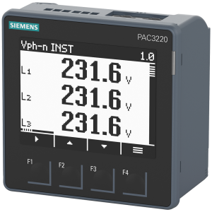 Sentron Power Monitoring PAC3220, montaje frontal, 690/400 V, 5 A, 100-250 V AC/DC, Modbus TCP