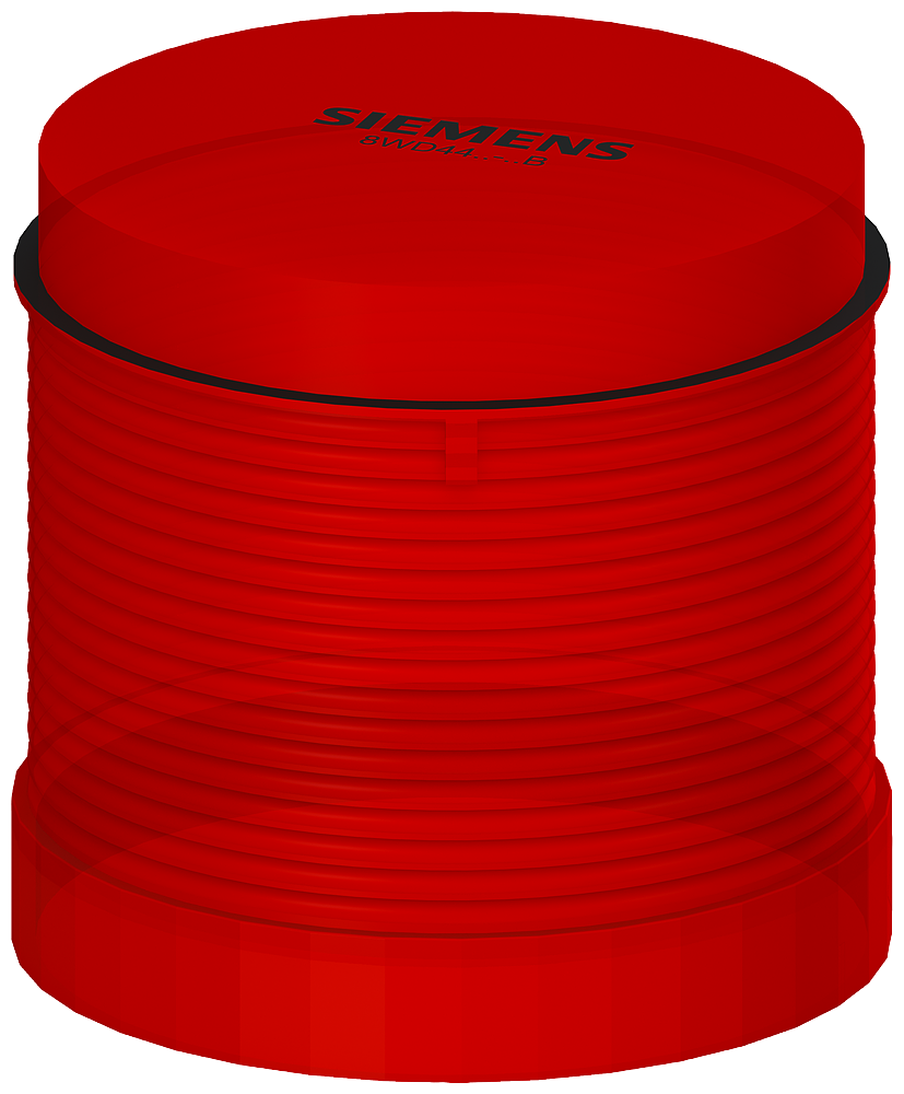 Elemento de luz permanente, con LED integrado, rojo, 24 V AC/DC, diámetro de 70 mm